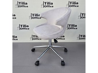 Coket Çalışma Koltuğu Krom Konik Ayak Krem